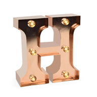 mini lettera decorativa con luce - H