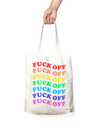 TOTE BAG "FUCK OFF" RAINBOW