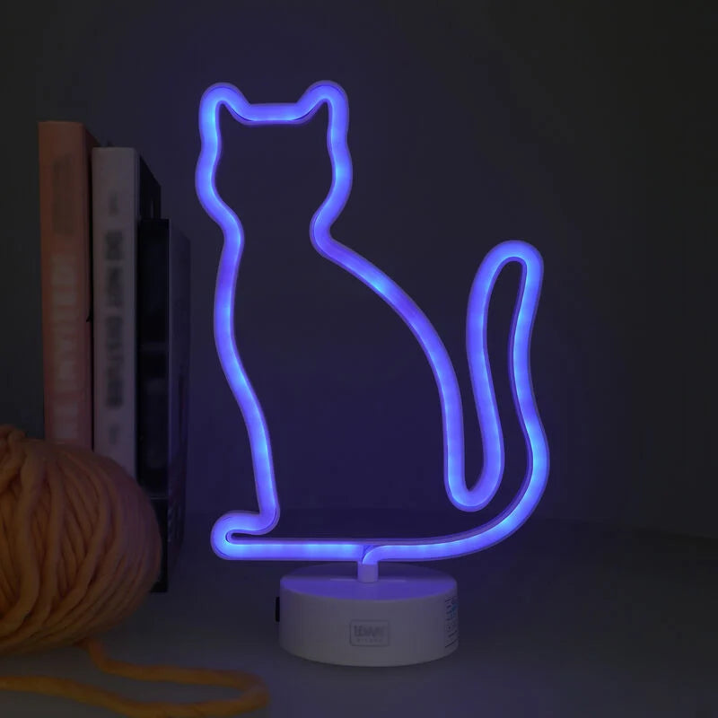 lampada led a effetto neon - it's a sign kitty gatto