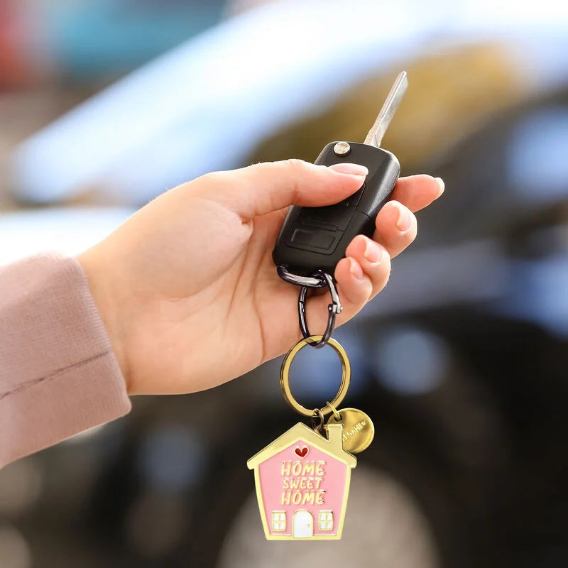 portachiavi metallo smaltato - what a key ring! house