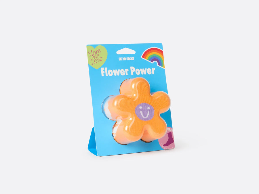 CALZE FLOWER POWER ORANGE SOCKS