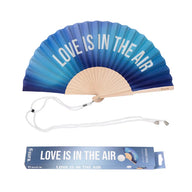 VENTAGLIO "LOVE IS IN THE AIR" AZZURRO