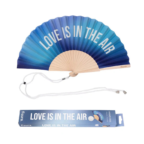 VENTAGLIO "LOVE IS IN THE AIR" AZZURRO