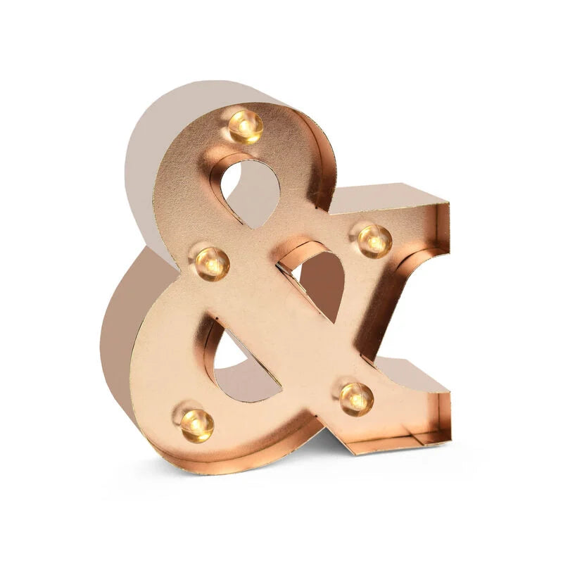 mini lettera decorativa con luce - &