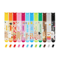 SET DI 12 PENNARELLI TEDDY FRIENDS - TEDDY BEARCAN