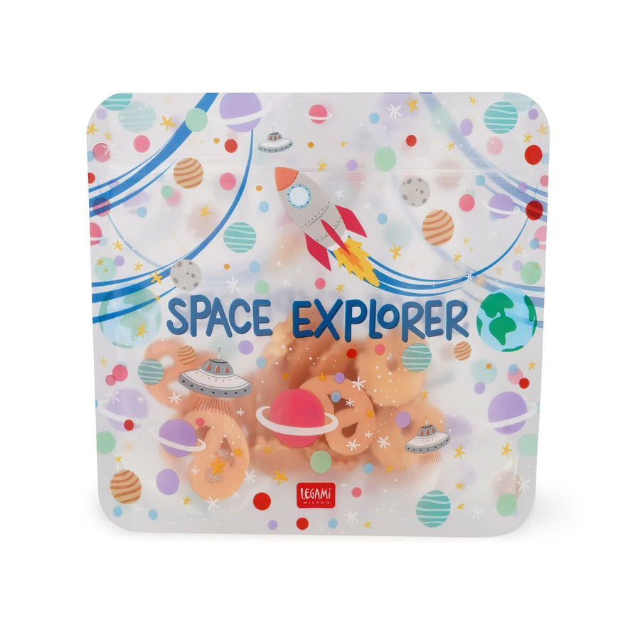 set di 3 buste riutilizzabili porta snack - snack bags space