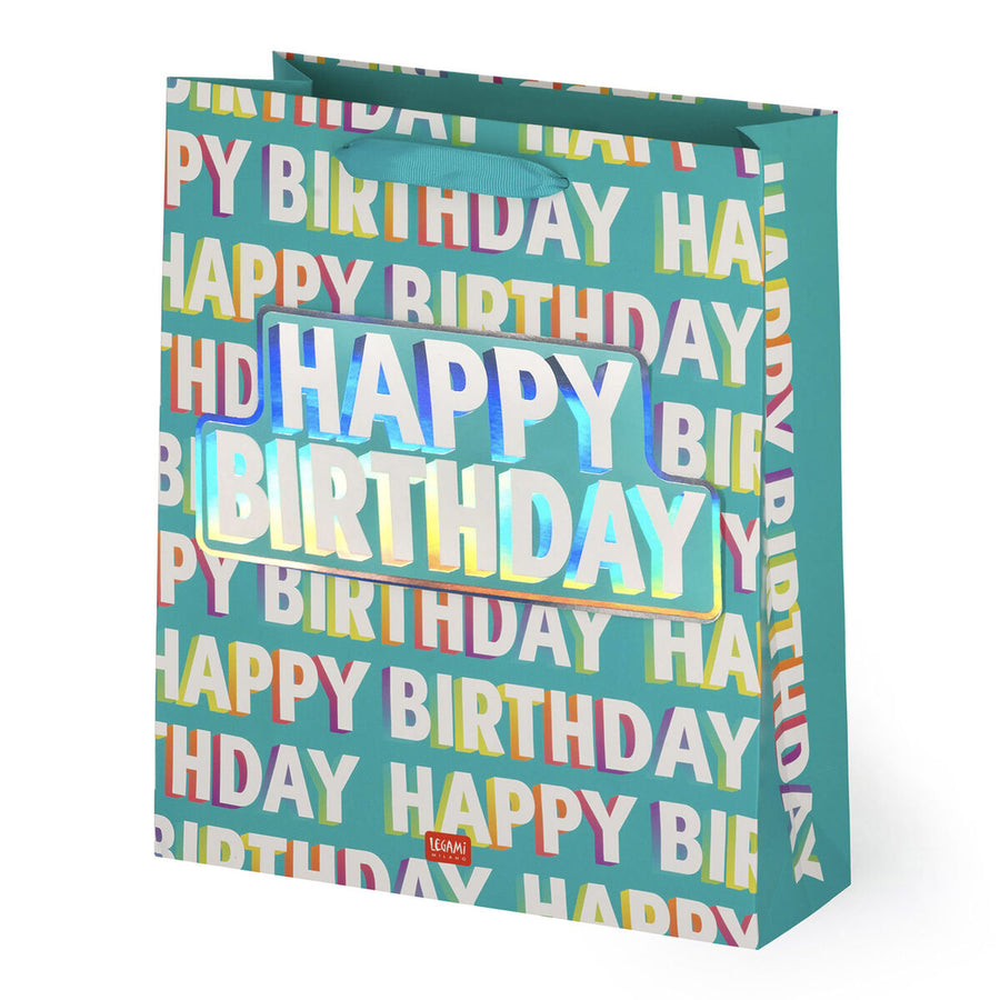 sacchetto regalo - gift bag large happy birthday
