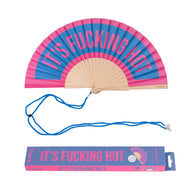 VENTAGLIO "IT'S FUCKING HOT" ROSA E AZZURRO