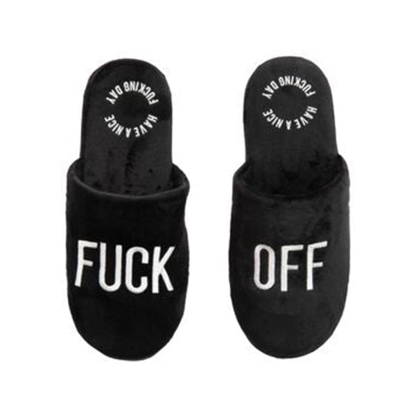 PANTOFOLE "FUCK OFF" NERO