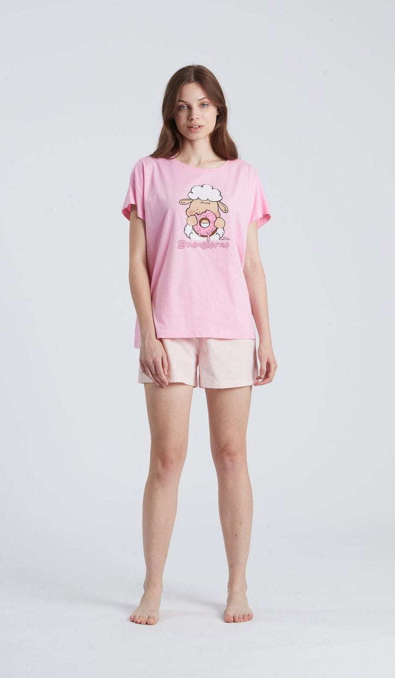 Breakfast - pigiama girocollo mm donna