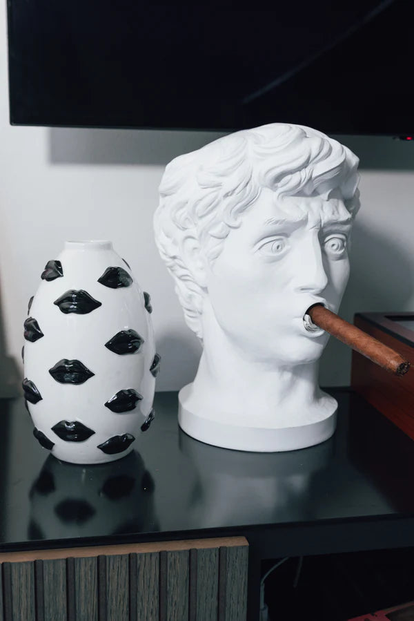 VASO MOUTH COLLECTION BLACK 22CM