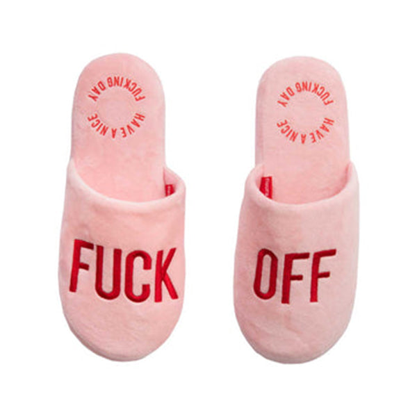 PANTOFOLE "FUCK OFF" ROSA