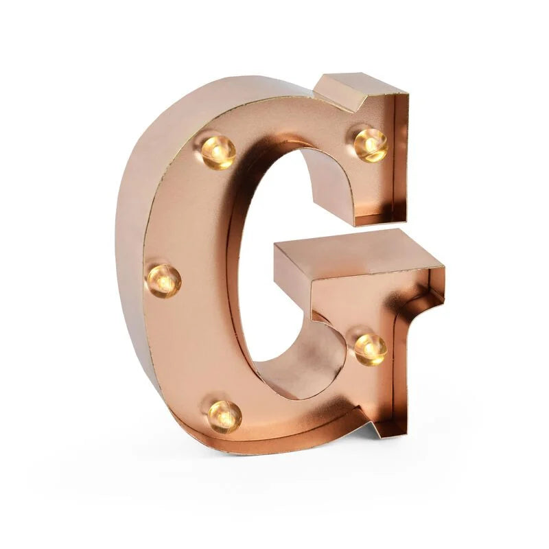 mini lettera decorativa con luce - G