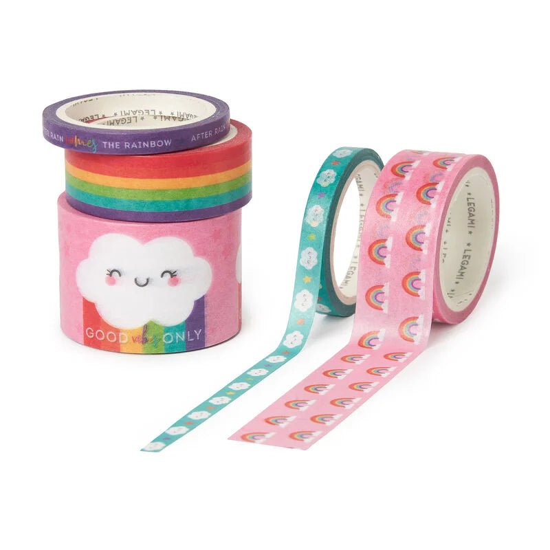 SET DI 5 NASTRI ADESIVI DI CARTA TAPE BY TAPE RAINBOW