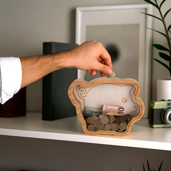 SALVADANAIO IN LEGNO MAIALINO