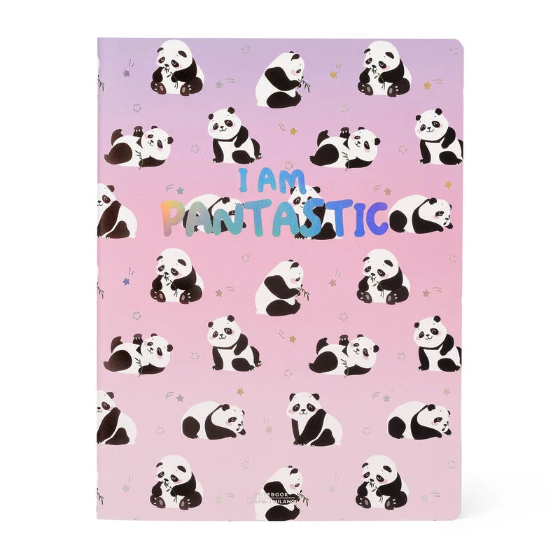 quaderno a righe large panda