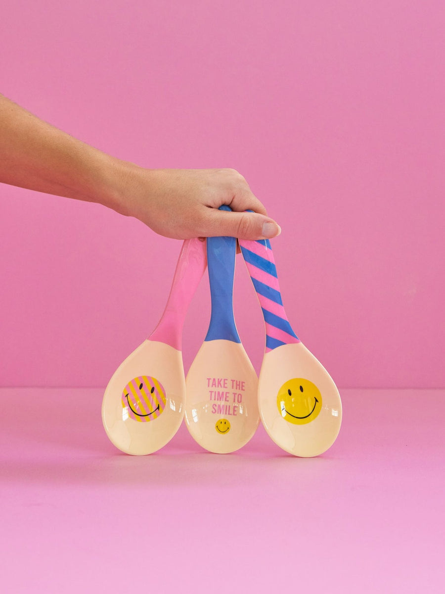 MELAMINE SALAD SPOON SMILEY