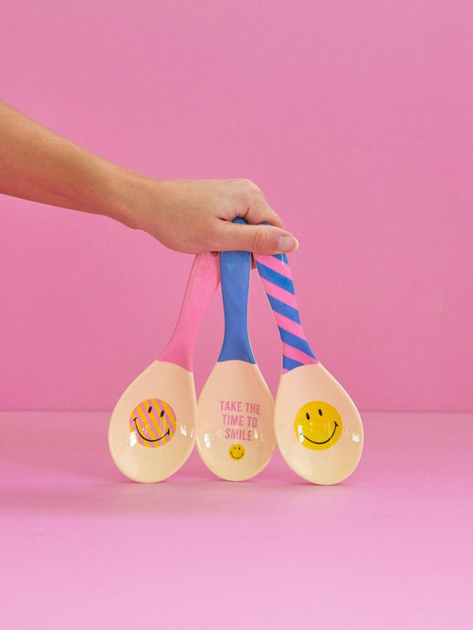 MELAMINE SALAD SPOON SMILEY