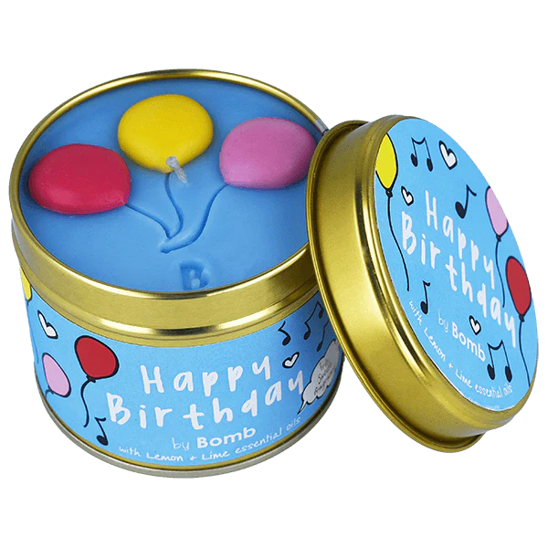TIN CANDLE - HAPPY BIRTHDAY