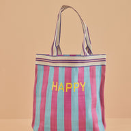 RECYCLED PLASTIC SHOPPING BAG HAPPY