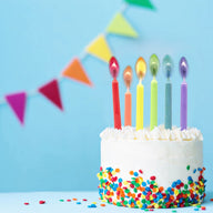 candeline con fiamma colorata - party candles with coloured flame