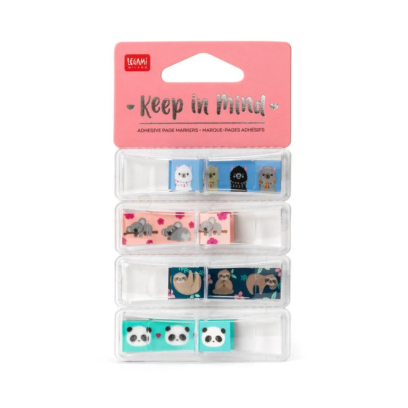 SEGNAPAGINA ADESIVI KEEP IN MIND CUTE ANIMALS