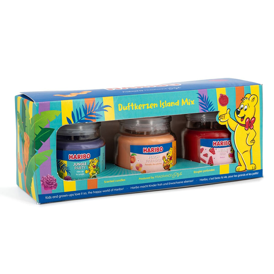 SET DI 3 CANDELE PROFUMATE ISLAND MIX HARIBO