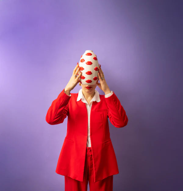 VASO MOUTH COLLECTION RED 22CM