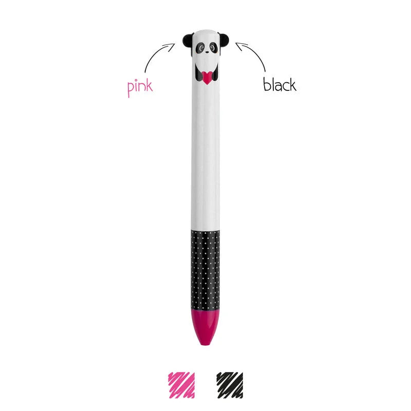PENNA A SFERA A DUE COLORI - CLICK & CLACK PANDA