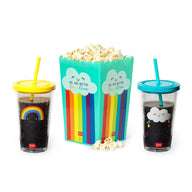 SET CONTENITORE PER POPCORN E 2 BICCHIERI - MOVIE NIGHT FOR TWO