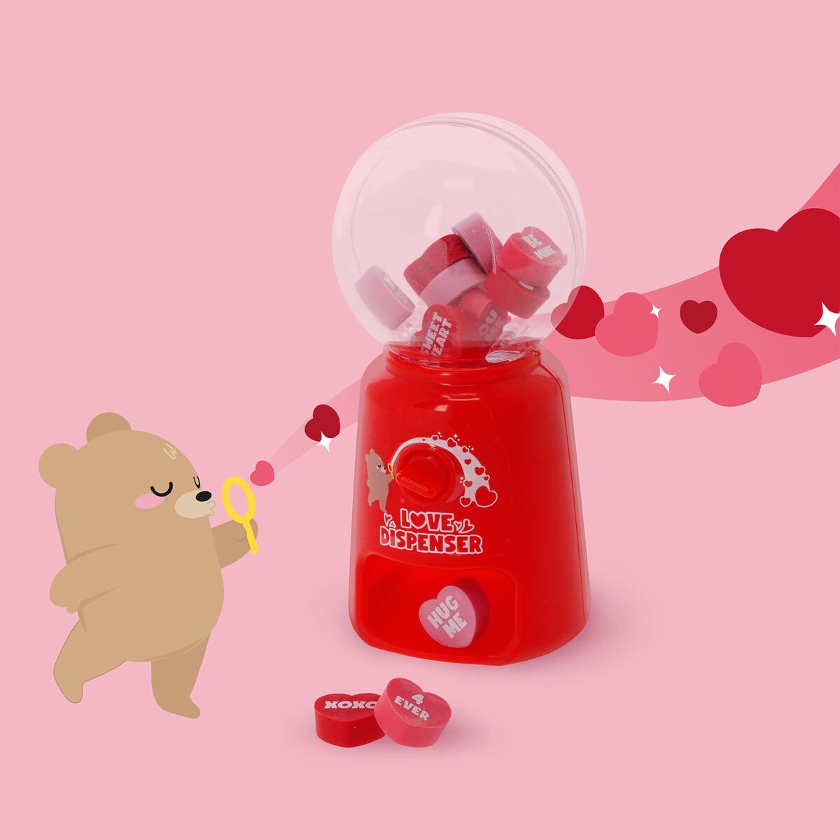 MINI DISTRIBUTORE GOMME PER CANCELLARE - LOVE DISPENSER