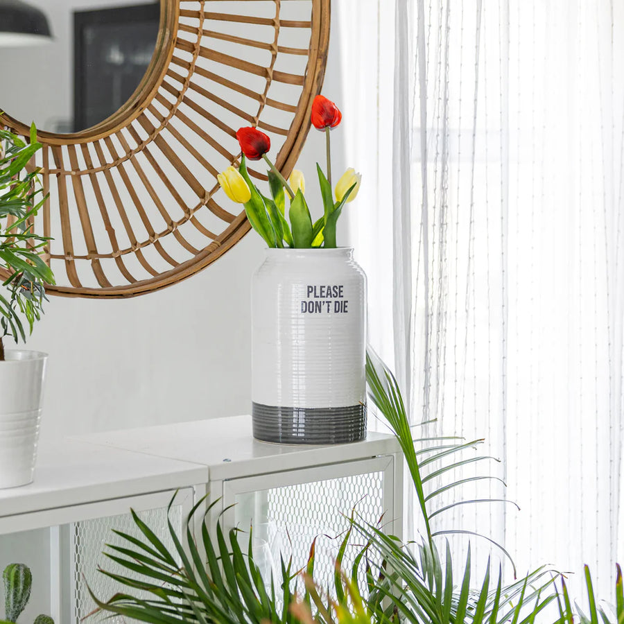 VASO FIORI "PLEASE DON'T DIE"