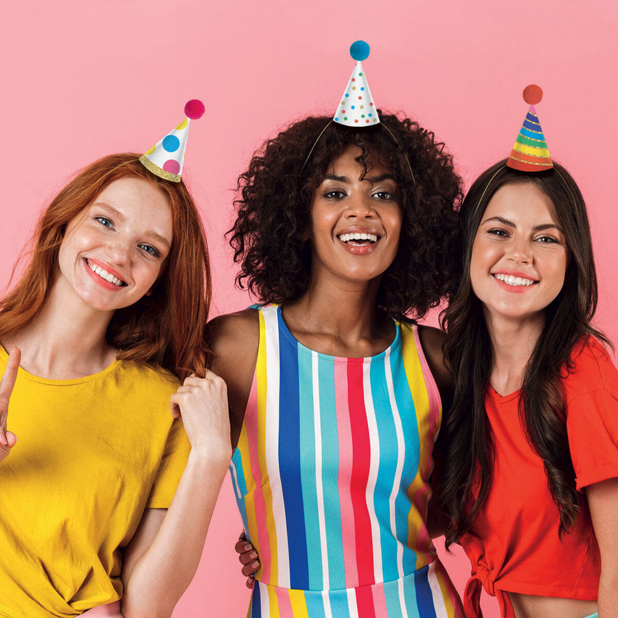 set di 8 cappellini da festa - the party is on