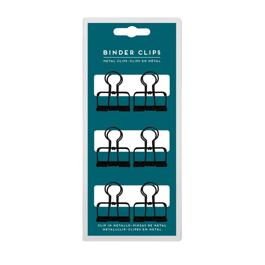 SET DI 6 CLIP IN METALLO - BINDER CLIPS MEDIUM