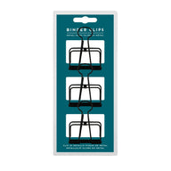 SET DI 3 CLIP IN METALLO - BINDER CLIPS LARGE