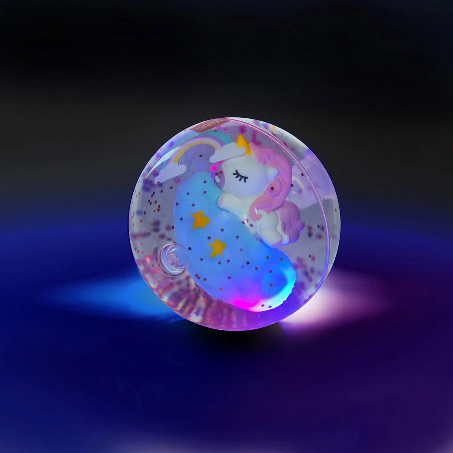 pallina rimbalzante luminosa - light up bouncy ball unicorno