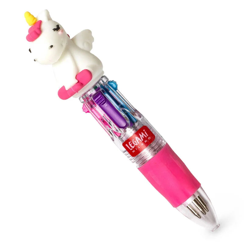MINI PENNA A SFERA 4 COLORI - MAGIC RAINBOW UNICORNO