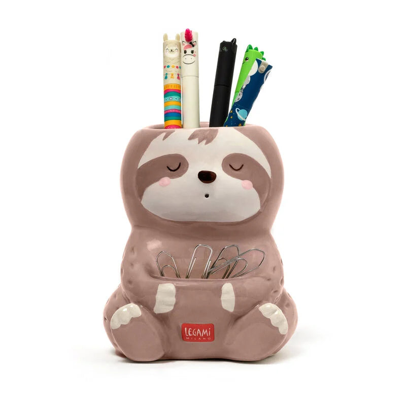 PORTAPENNE IN CERAMICA DESK FRIENDS BRADIPO