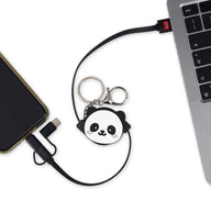cavo di ricarica 3 in 1 retraibile - charge 'n roll panda