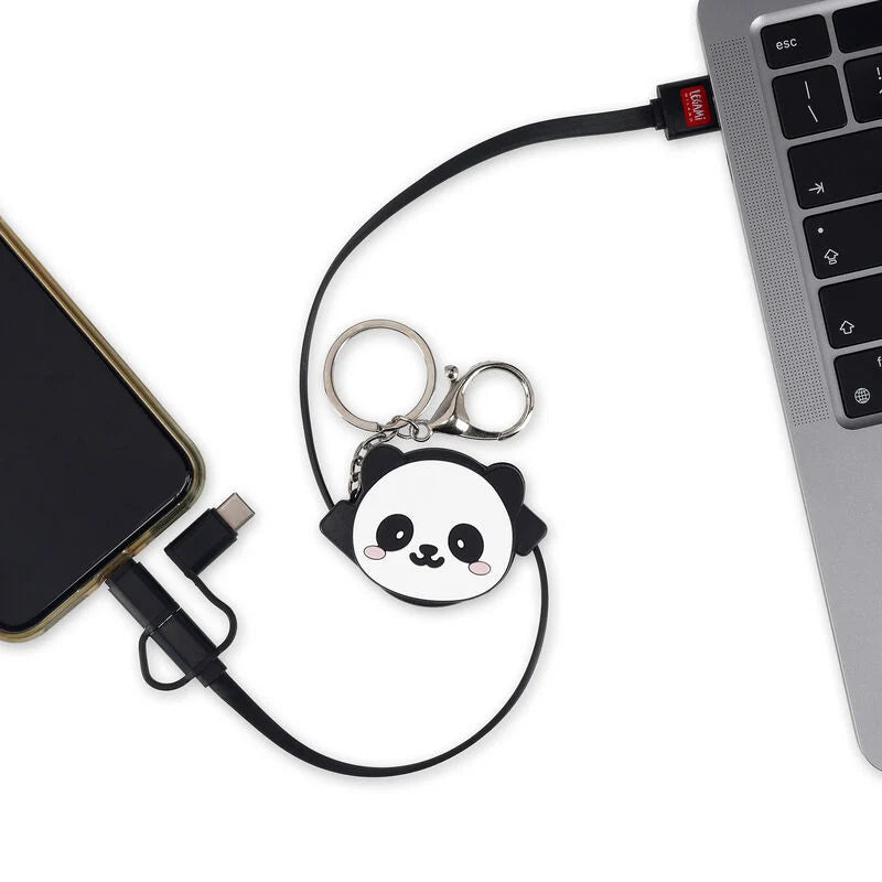 cavo di ricarica 3 in 1 retraibile - charge 'n roll panda