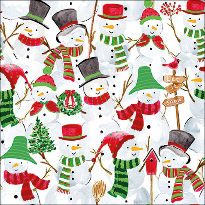 TOVAGLIOLI CARTA NATALE SNOWMAN PARTY