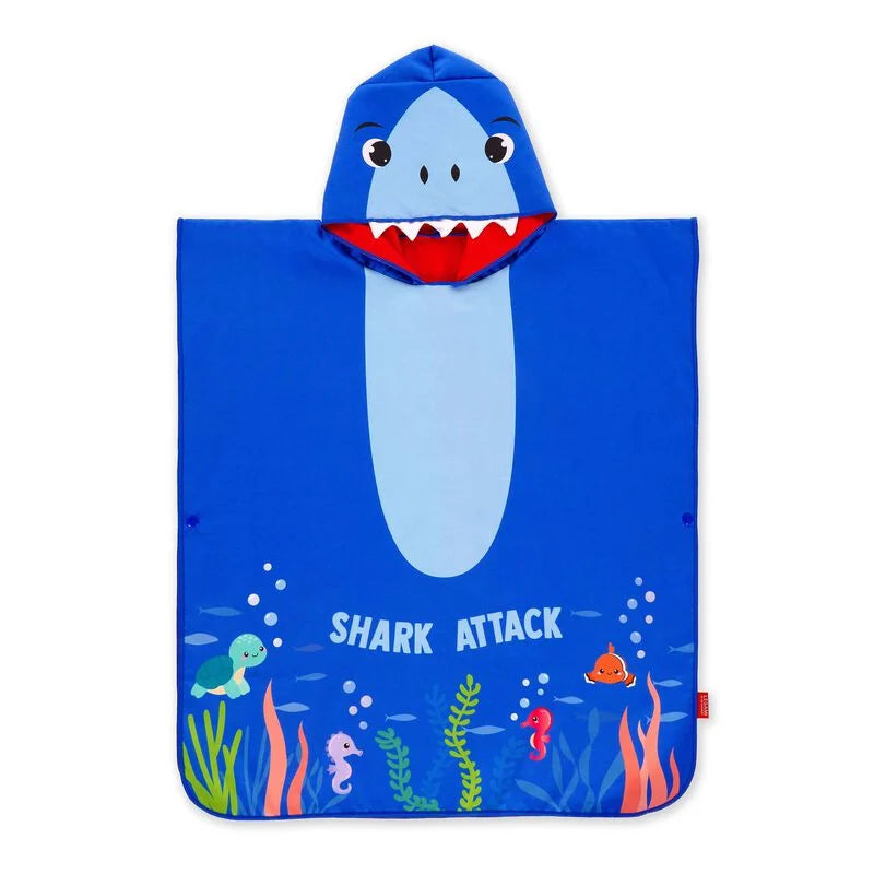 PONCHO ASCIUGAMANO PER BAMBINI SHARK