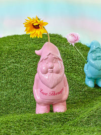 GNOMO IN CERAMICA LOVE THERAPHY ROSA LARGE