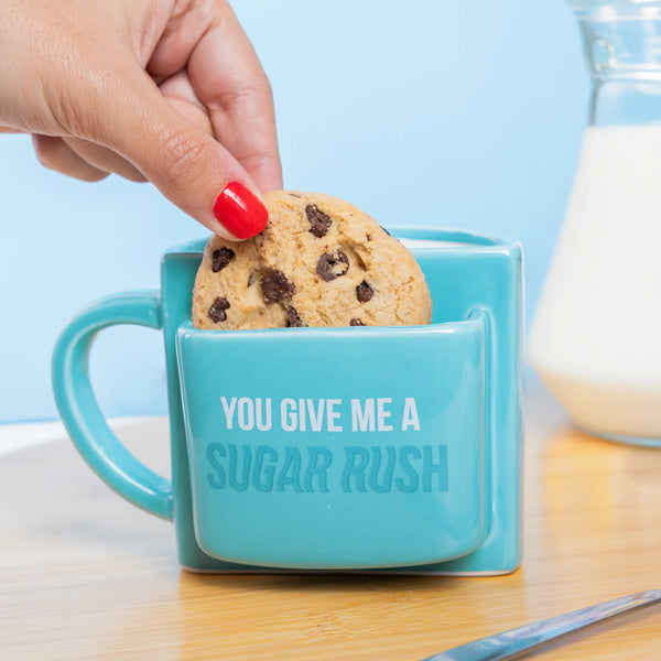 TAZZA PORTA BISCOTTI "YOU GIVE ME A SUGAR RUSH"