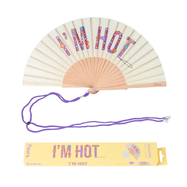 VENTAGLIO "I'M HOT" PERLINE