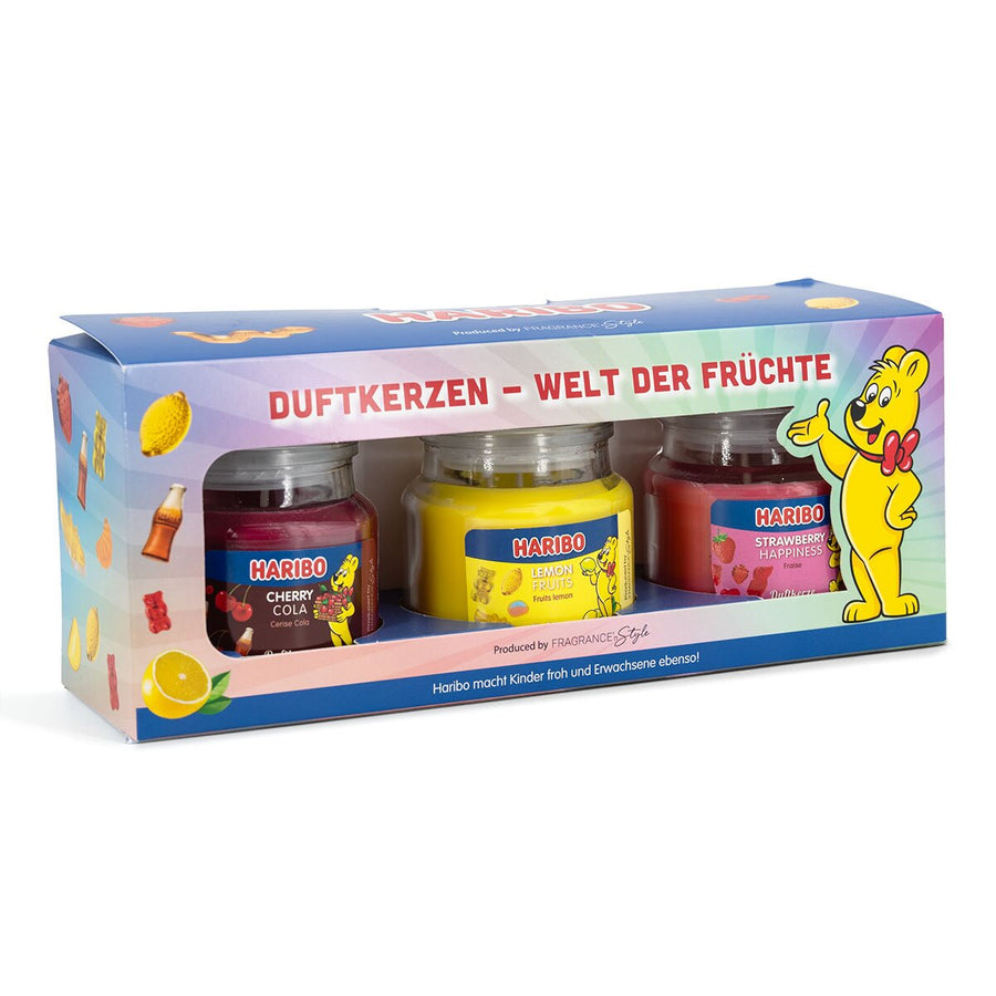SET DI 3 CANDELE PROFUMATE HARIBO
