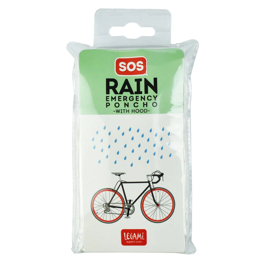 PONCHO IMPERMEABILE USA E GETTA CON CAPPUCCIO - SOS RAIN
