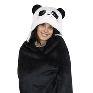 COSY HUGS! COPERTA CON CAPPUCCIO PANDA