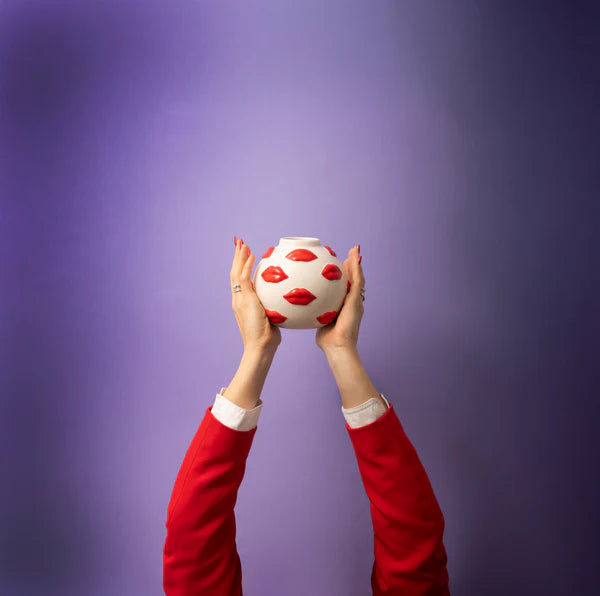 VASO MOUTH COLLECTION RED 12CM