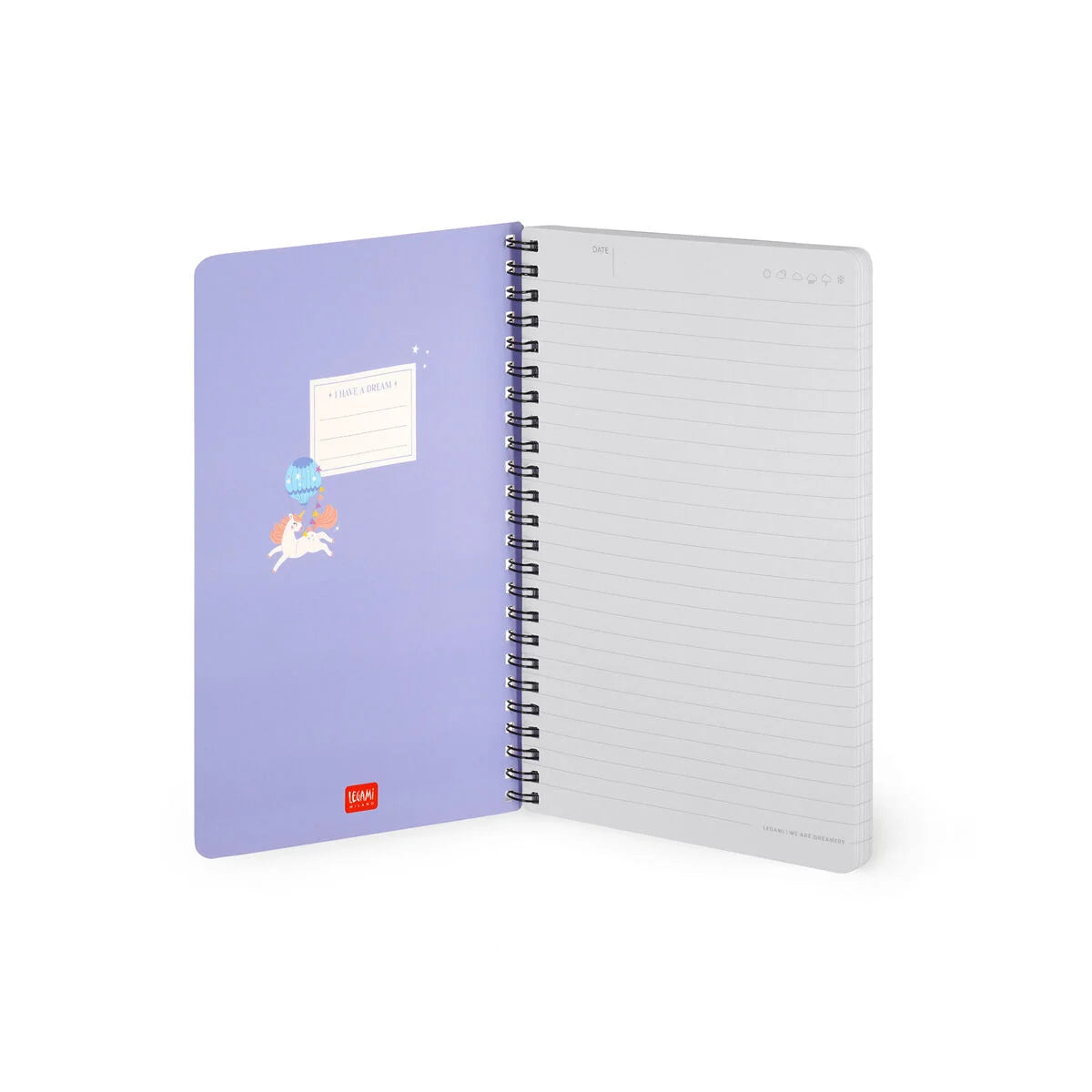 QUADERNO SPIRALATO A RIGHE LARGE UNICORN
